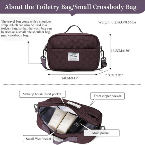 Weekender Bags for Women, Carry on Overnight Weekend Travel Duffel Bag with Shoe - Picture 5 of 9